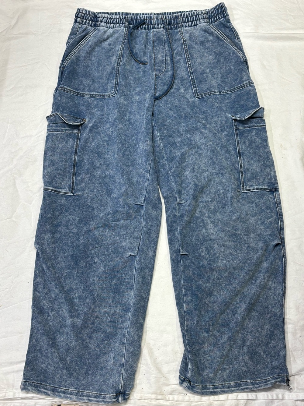 Men's Blue Cargo Lounge Pants - Casual Comfort